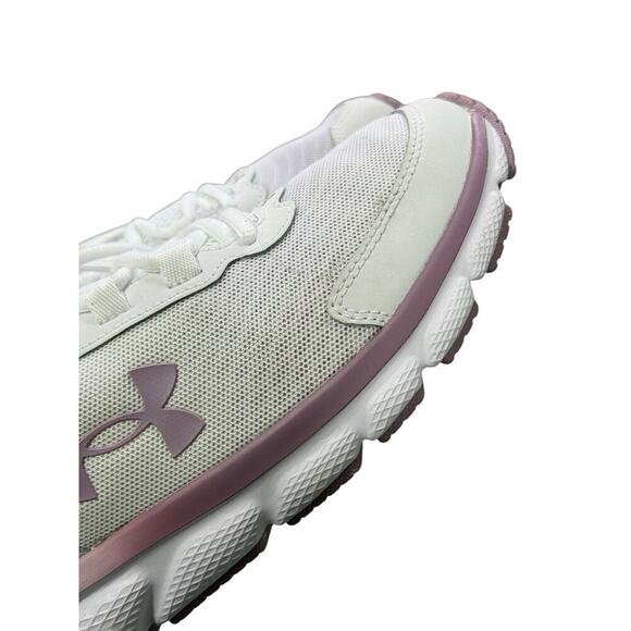 Under Armour Women's UA Charged Assert 10 Shoes, White/Pink, Size 10.5 - Picture 9 of 11